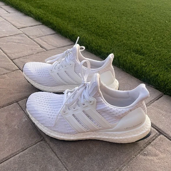Adidas Ultra Boost Triple White Sneakers - Picture 2 of 6